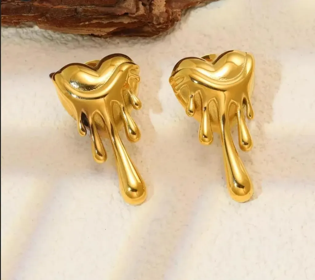 Heart Drip Earrings