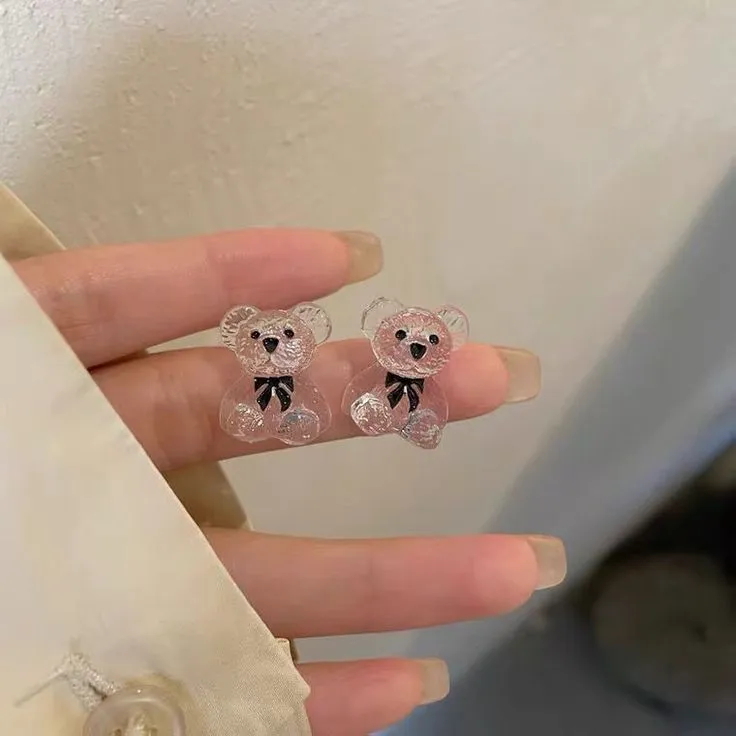 Teddy Crystal Stud Earrings