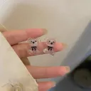 Teddy Crystal Stud Earrings