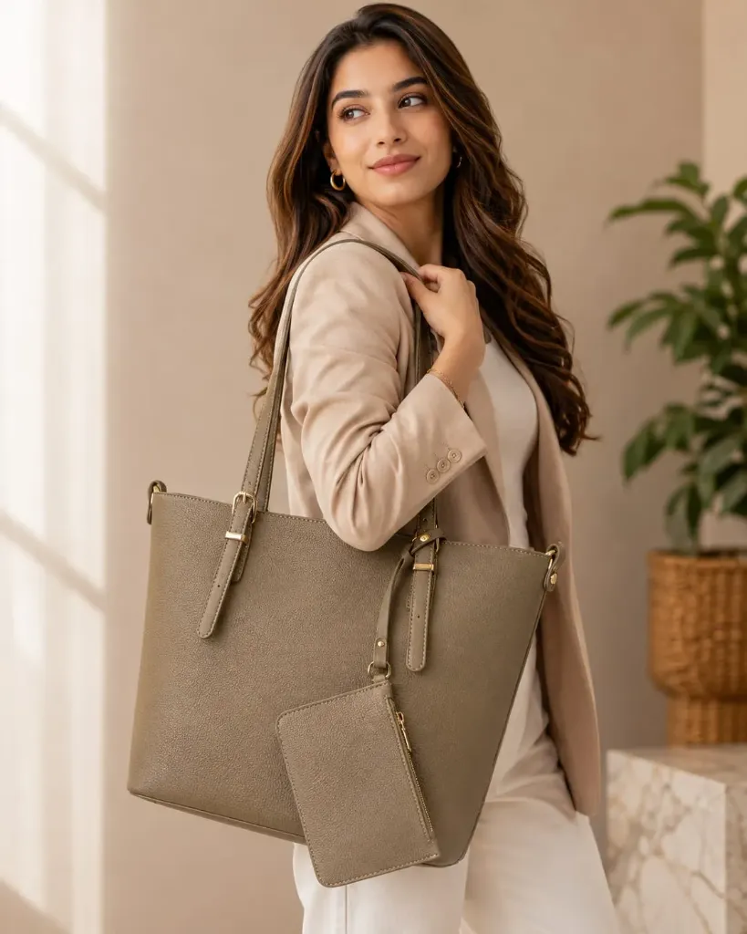 Olive tote Bag